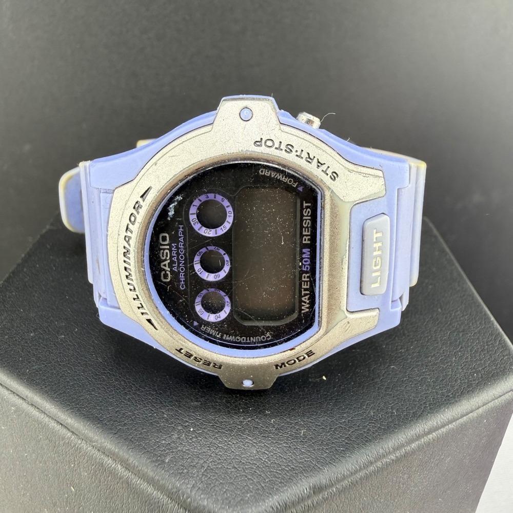 Vintage Casio Digital Watch Untested Illuminator Purple
